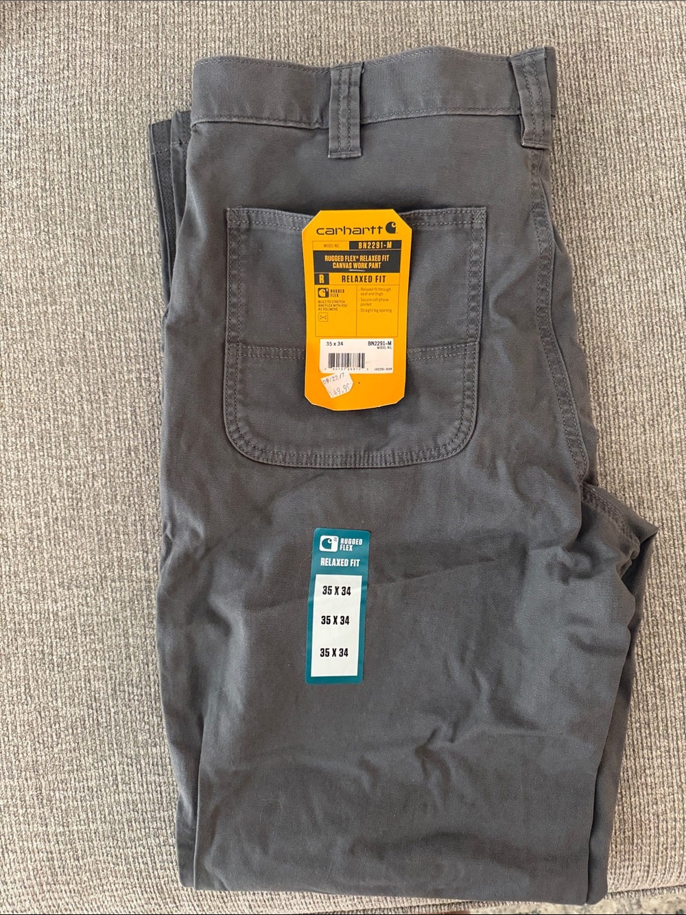 NWT Carhartt Relaxed Fit PANTS in Slate Gray